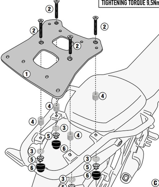 Adaptador baúl Royalenfield Himalayan 450  24>
