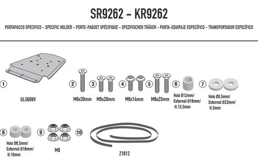 Adaptador baul V.Valico 525 DSX 24>