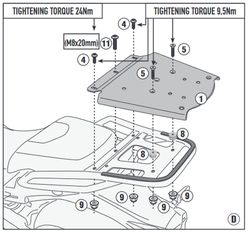 Adaptador cofre V.Valico 525 DSX 24>