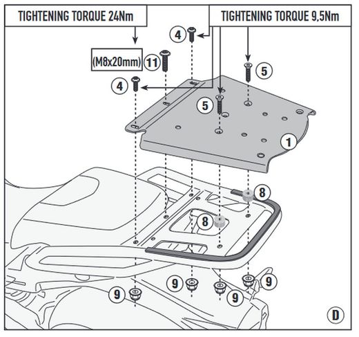 Adaptador cofre V.Valico 525 DSX 24>