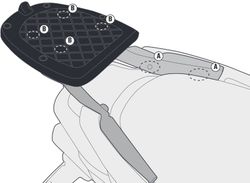 Forza 125 15> / 300 18>/ADV 350 22> Adaptador maleta MONOKEY o MONOLOCK