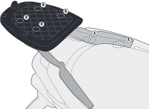 Forza 125 15> / 300 18>/ADV 350 22> Adaptador maleta MONOKEY o MONOLOCK