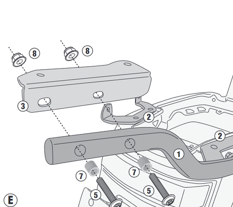 正規品／GIVI Fitting kit for D1155ST / STG for NIU NQI ＋（19-20