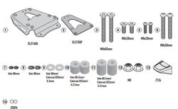 Adaptador posterior Tiger 1200 GT 22Z en aluminio anodizado para maleta MONOKEY??, negro