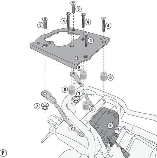 Adaptador posterior para Himalayan 21 > 22 maleta MONOKEY« o MONOLOCK«