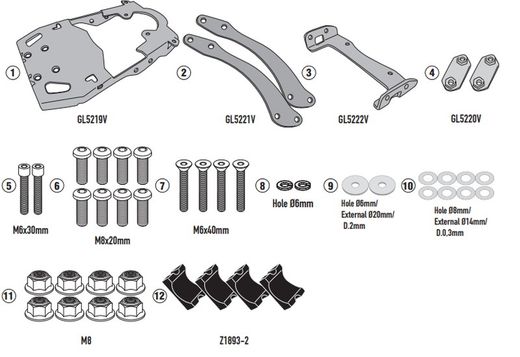 Adaptador baul de R.E.SCRAM 411 (22) para maleta MONOKEY« o MONOLOCK«