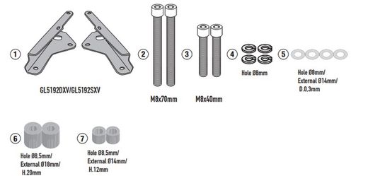 Adaptador baul CFMOTO 800 MT (22>) para maleta MONOKEY« o MONOLOCK«