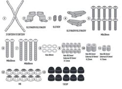 Adaptador posterior S.1300 Hayabusa para maleta MONOKEY« o MONOLOCK«