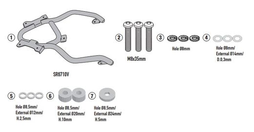 Adaptador posterior Tuareg 660 (21 > 22)  para maleta MONOKEY« o MONOLOCK«