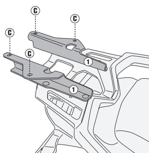 Adaptador baul CFMOTO 800 MT (22>) para maleta MONOKEY« o MONOLOCK«