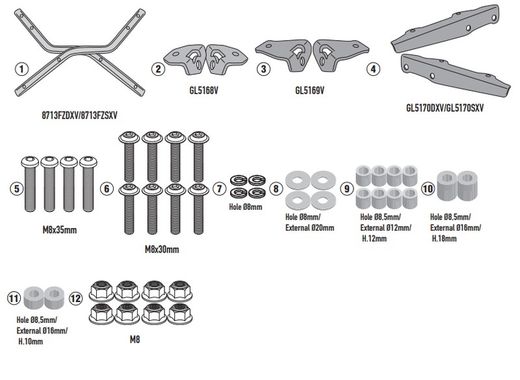 Adaptador baul LEONCINO 800 (22>) para maleta MONOKEY« o MONOLOCK«