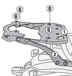 Adaptador baul de R.E.SCRAM 411 (22) para maleta MONOKEY« o MONOLOCK«