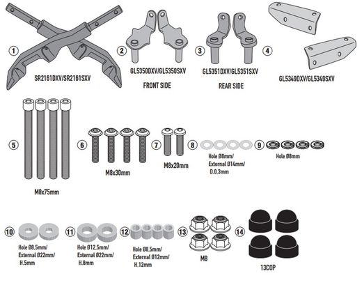 Adaptador posterior T-MAX 560 22> para maleta MONOKEY« o MONOLOCK«