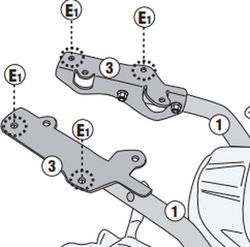 Adaptador baul V.TROFEO 500AC (22>) para maleta MONOKEY« o MONOLOCK«