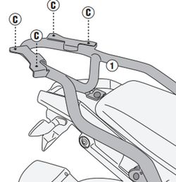 Adaptador posterior Tuareg 660 (21 > 22)  para maleta MONOKEY« o MONOLOCK«