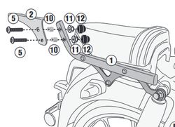 Adaptador posterior Super Cub C125 (22) para maleta MONOLOCK«
