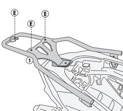 Adaptador baul APRILIA  SR GT 125-200 (22 > 23) para maleta MONOLOCK«