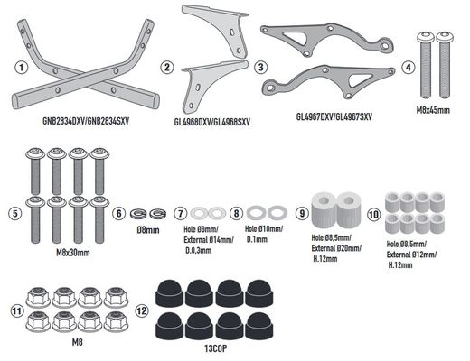 Adaptador posterior Super Cub C125 (22) para maleta MONOLOCK«