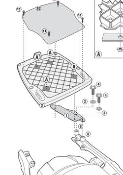 Soporte maleta kawasaki.versys 1000 12>21