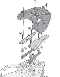 Soporte maleta suzuki dl 1000 v-strom 14>16 givi sr3105