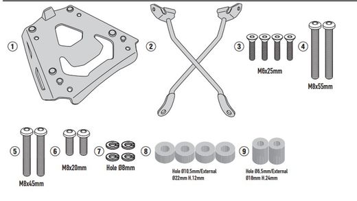 Soporte baúl monokey  bmw f 900r / f 900 xr.900.2020