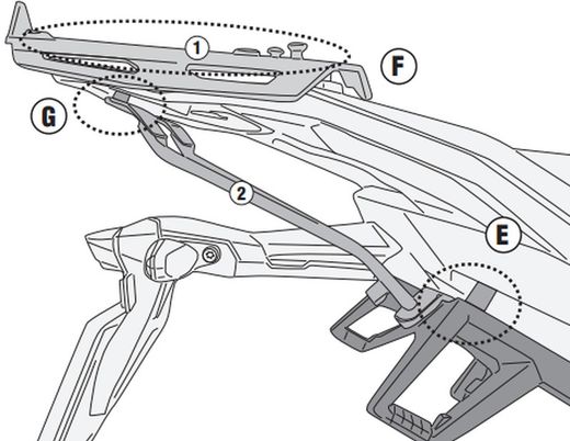 Soporte baúl monokey  bmw f 900r / f 900 xr.900.2020