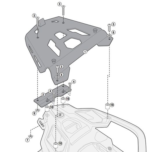 Adaptador-top BMW R1200GS (13>18) y R1250GS (19>23)