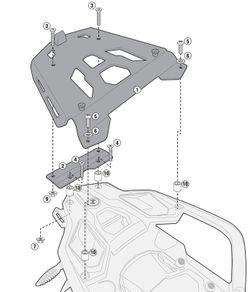 Soporte maleta bmw r1250gs  19>21 givi sra5108b negro