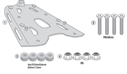 Adaptador-top BMW S 1000 XR (20 > 22) kappa