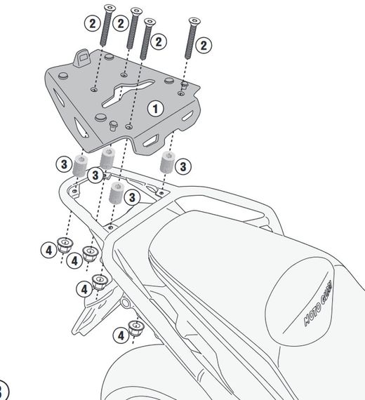 Soporte maleta moto guzzi v85 tt (19 > 23)
