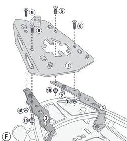 Soporte maleta harley davidson pan america 1250 2021> givi sra8400