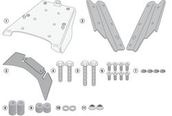 Adaptador maleta honda gl 1800 gold wing (18 > 21) givi sra1172