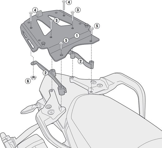 Soporte maleta ktm.adventure-r.1190/1290.13/17 givi sra7703