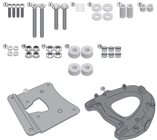 Adaptador baul mp3 300 14> y 500 14>17 monokey