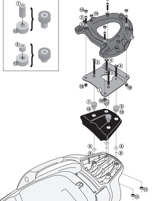 Portaequipajes MP3 300ie-500ie Sport / Business (08/14 > 17)