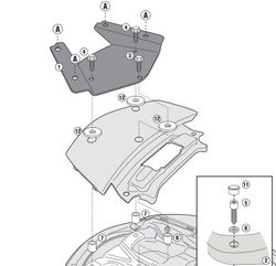 Adaptador maleta suzuki burgman 650 / 650 executive (13 > 20) givi sr3104