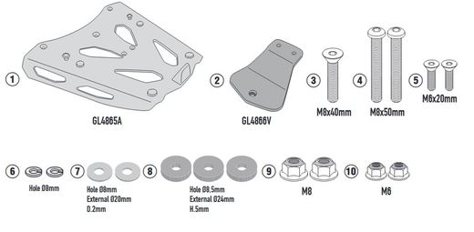 Portaequipajes yamaha tracer 9 (21>) givi sra2159