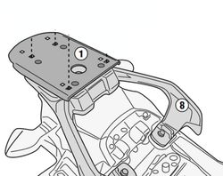 Soporte maleta  suzuki v-strom 250 (17 > 21) givi sr3116