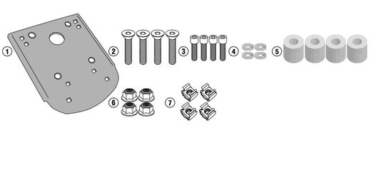 Soporte maleta  suzuki v-strom 250 (17 > 21) givi sr3116
