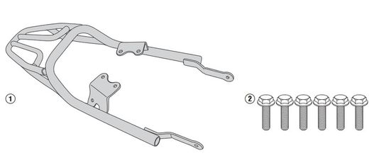 Soporte maleta bonneville t120 (16 > 22)/ bonneville t100 (17 > 22) givi
