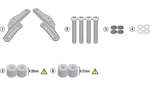 Adaptador parrilla triumph tiger 900 (20 > 21)