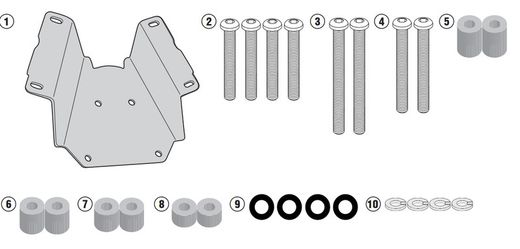 Adaptador maleta suzuki burgman 400 (17 > 21) givi sr3115