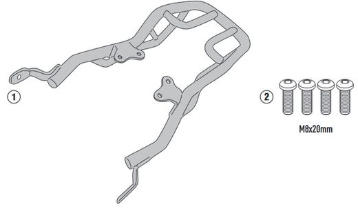 Adaptador maleta triumph speed twin 1200 (19 > 20)