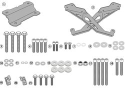 Adaptador parrilla yamaha mt-09 tracer (15 > 17)