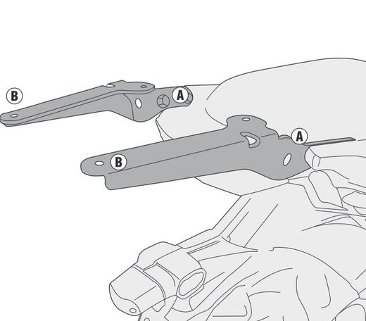 Soporte maleta kawasaki versys 650 (15 > 21) y (22>) givi sr4114