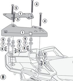 Adaptador parrilla givi honda nc750x (21) givi sr1192