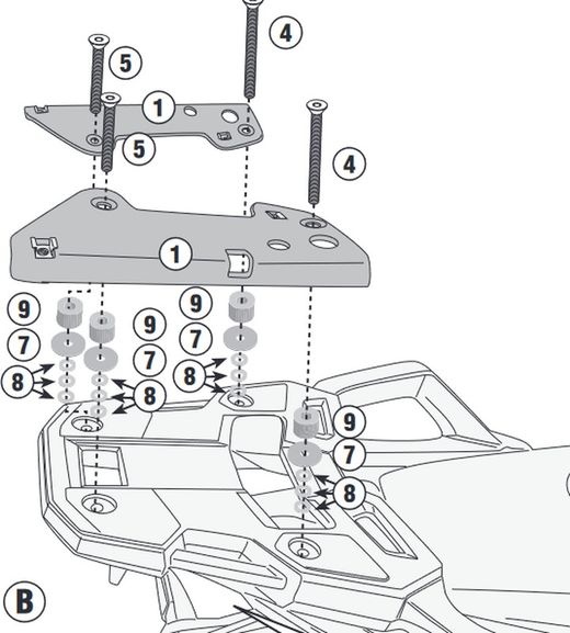 Adaptador parrilla givi honda nc750x (21) givi sr1192