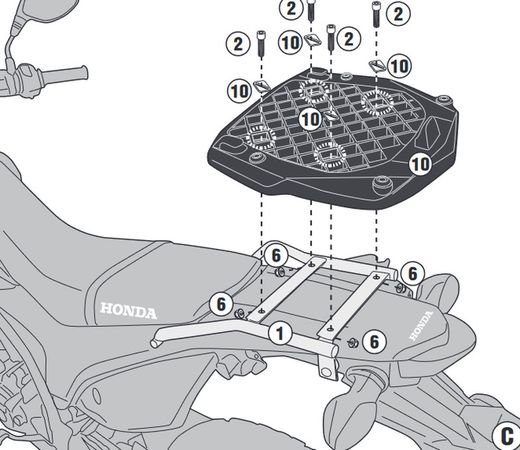 Adapatador b??ul honda crf 300 l (21>)