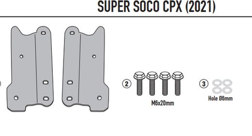 Base Portaequipaje Super Soco CPX L3 2021>