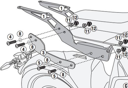 Adaptador baúl BMW CE 04 (22 > 23)